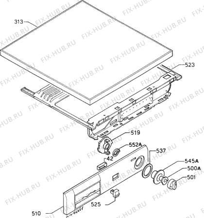 Взрыв-схема стиральной машины Zanussi FL1034 - Схема узла Command panel 037